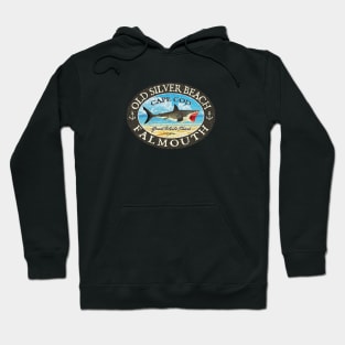 Old Silver Beach, Falmouth, Massachusetts, (Cape Cod) Great White Shark Hoodie